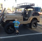 Bryant Ensman’s  sticker on his 69 jeep and his grandson, Hayden